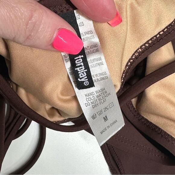 NWT | Forplay | 3-Piece Bikini Set | Brown | Medium - Picture 13 of 16